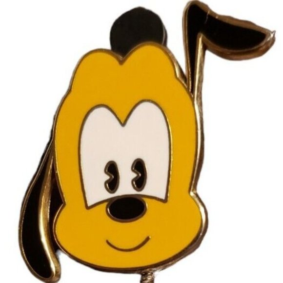Disney WDW Pluto Bobblehead Pin 2005 Official Pin Trading Dog Cute One Ear Up - Picture 2 of 6